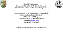 Desktop Screenshot of feuerwehr-dollbergen.de